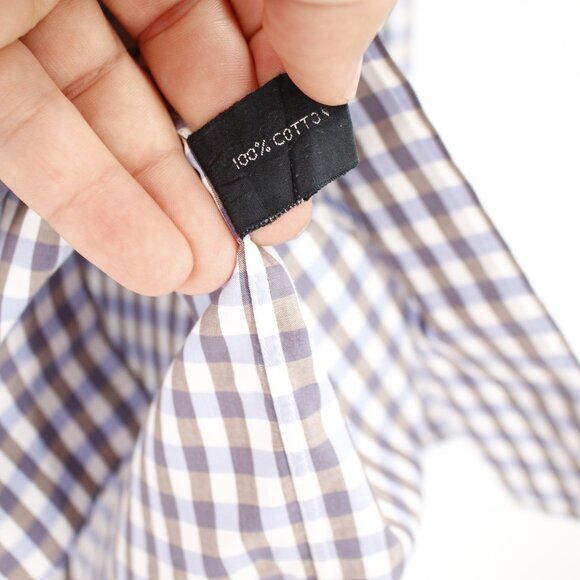 Tom Ford dress Shirt Men's Large 41 Long Sleeve Button Up Check Cotton plaid - Picture 8 of 15